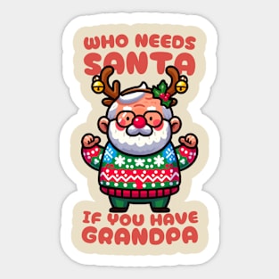 Santa Christmas Grandpa Sticker